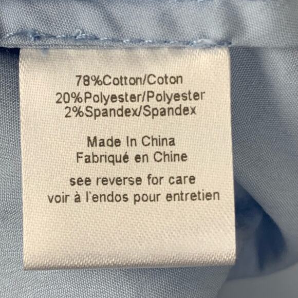 Caroline Constas Blouse Shirt Blue Tatiana Asymmetric Ruffled Cotton Size Large - Picture 12 of 13